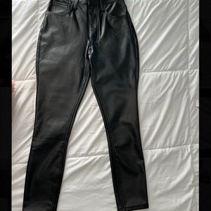 Abercrombie curve love leather skinnies